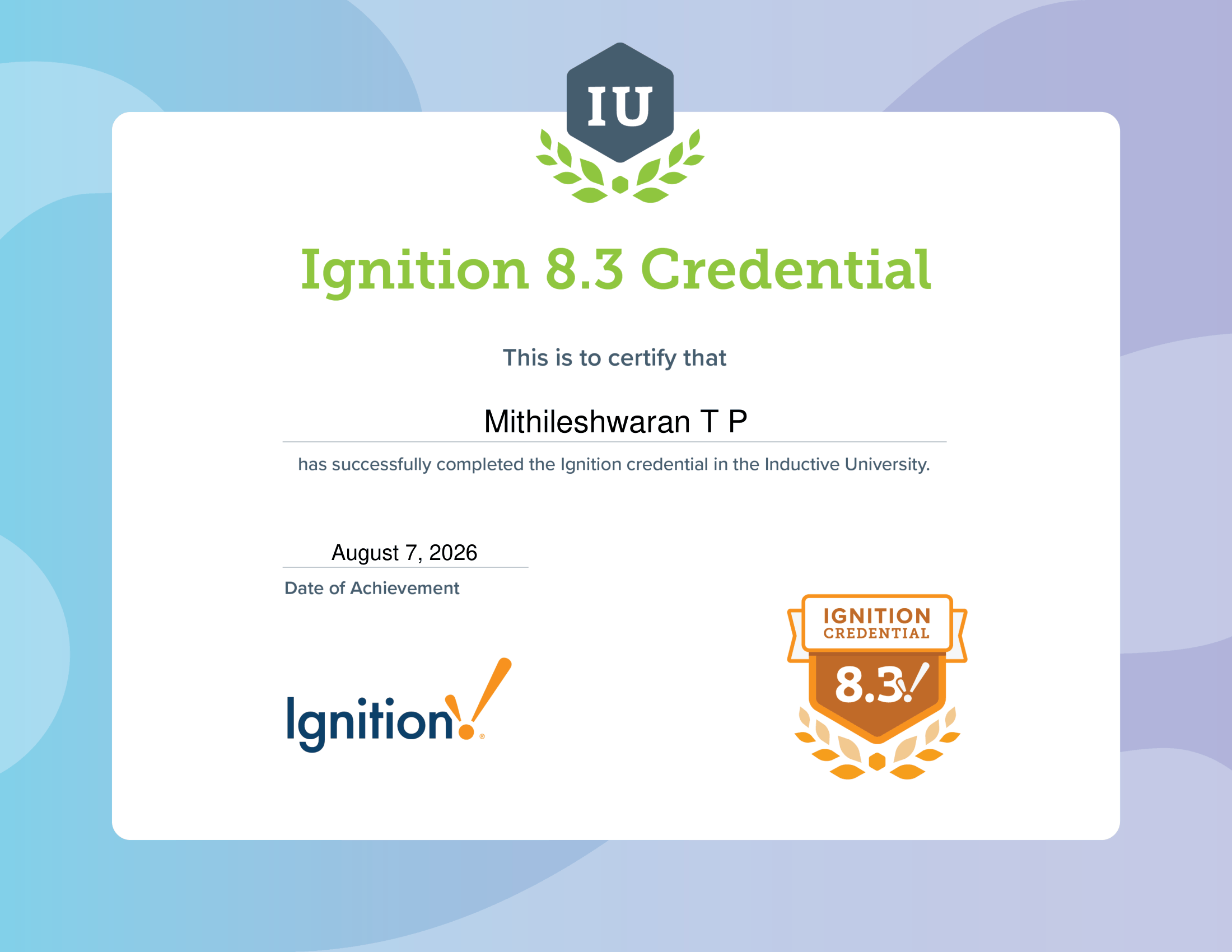 Ignition IU 8.3
